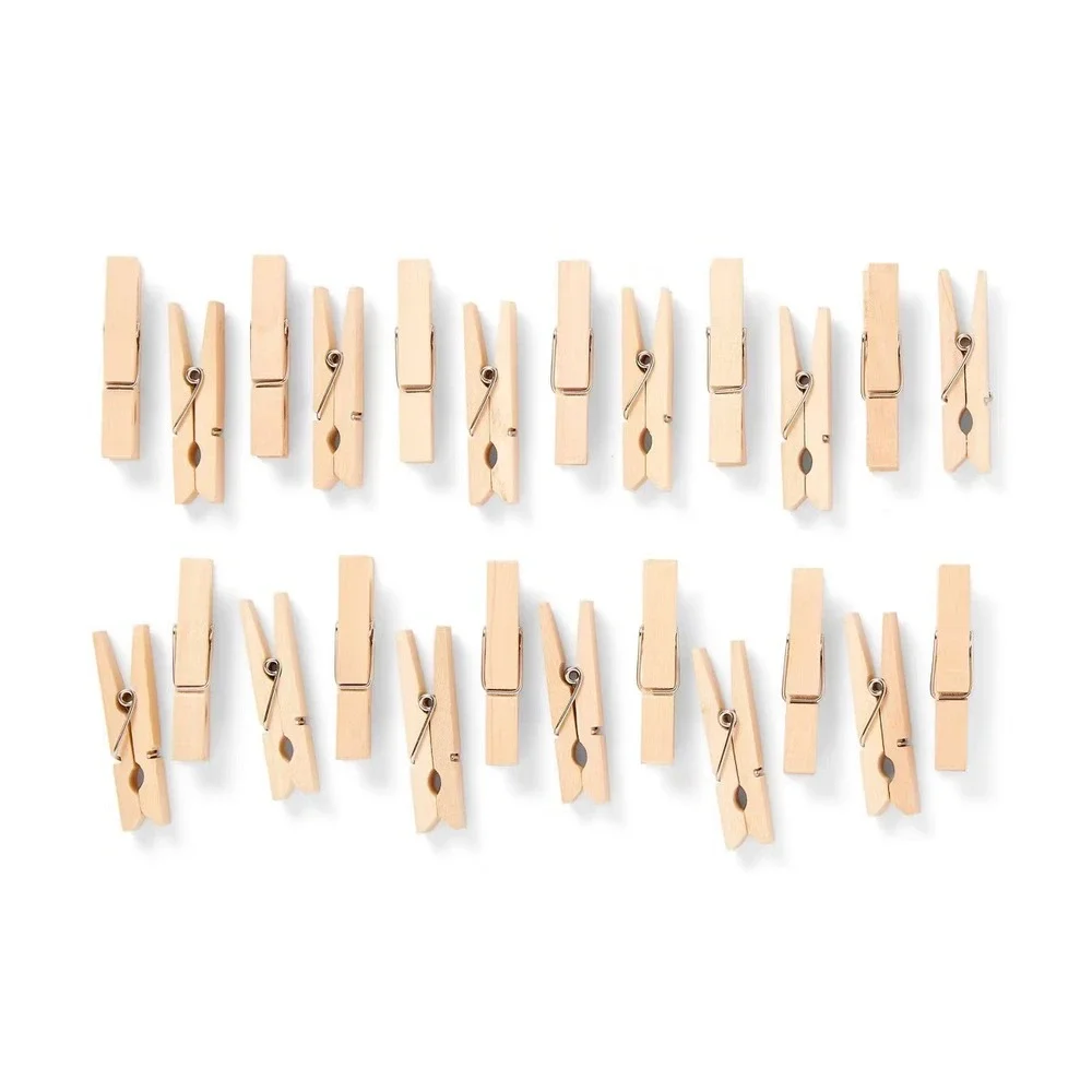 Mondo Llama Wood Clothespins 40 Count Crafting DIY NEW